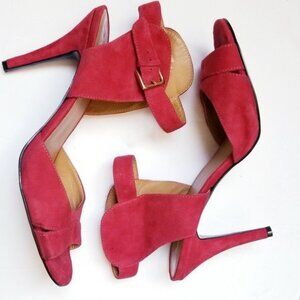 Nine West Adalina Red Suede Heels